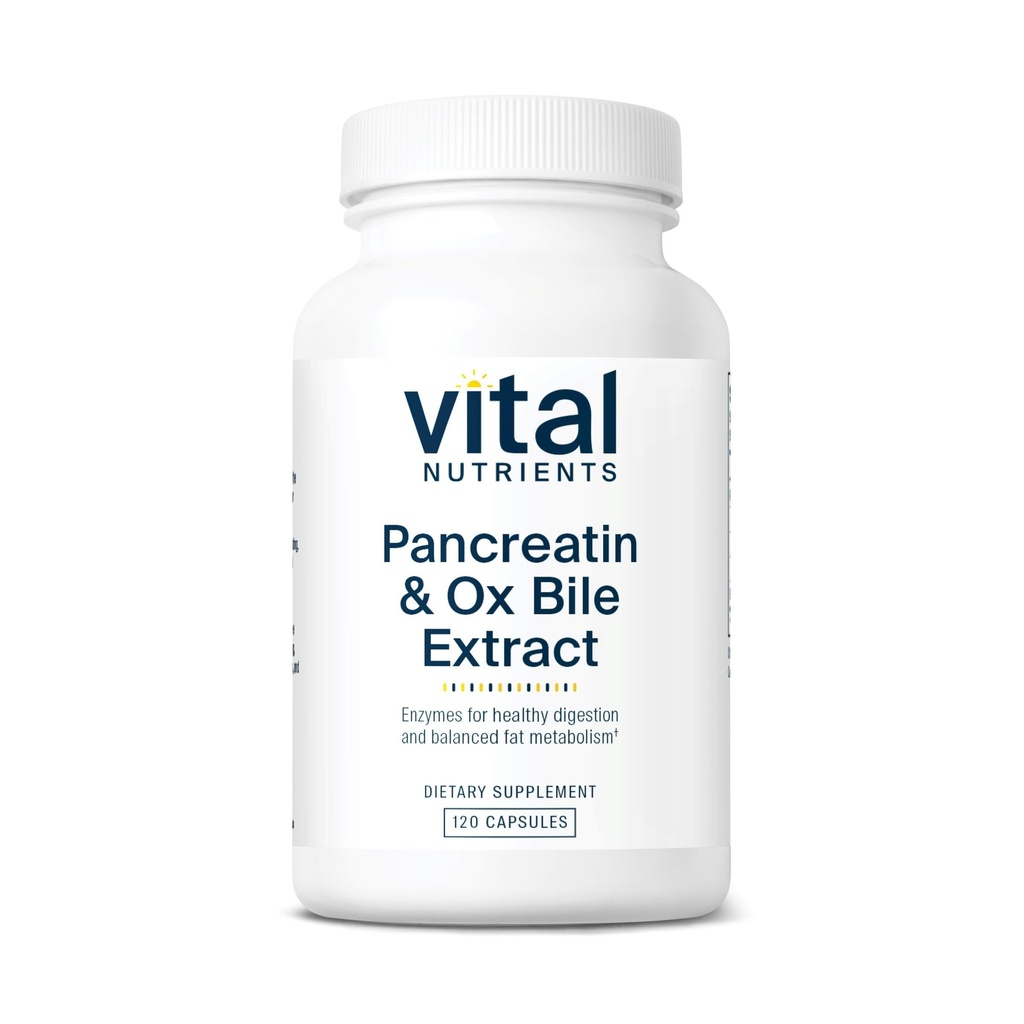 Vital Nutrients Pancreatin & Ox Bile Extract 500mg Př