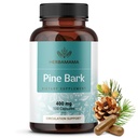 HERBAMAMA Pine Bark Extract Kapsle - 400mg Francouzský námořní Pine Bark Extract Powder for Antioxidant Support - Vegan, Non- GMO Pinus Pinaster Dodatek