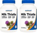 Nutricost Milk Thistle 1,000mg Ekvivalentní, 240 Kapsle (2 balení) - 250mg ze 4: 1 Extract - Vegan, Non- GMO a gluten zdarma