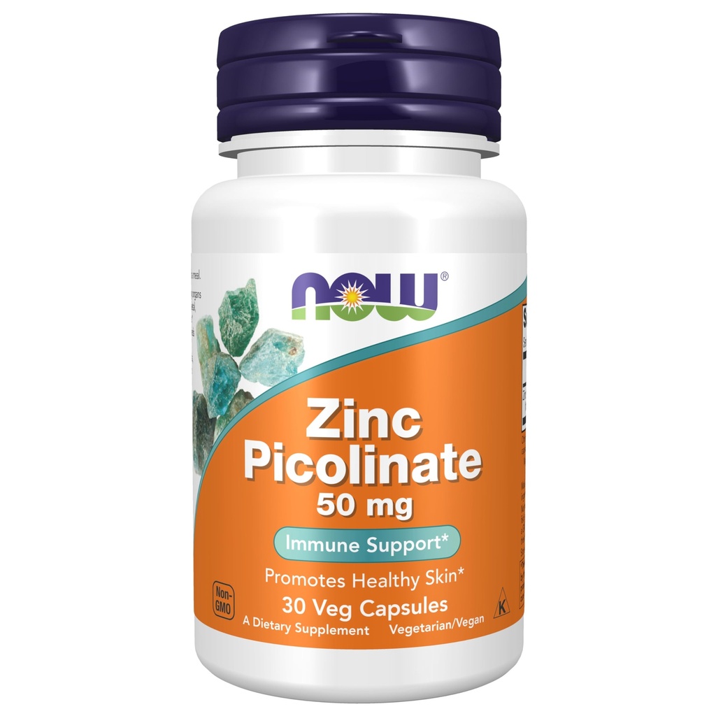 Nyní Potraviny doplňky, zinek Pikolinát 50 mg, podporuje funkce enzymu *, imunitní podpora *, 30 Veg kapsle