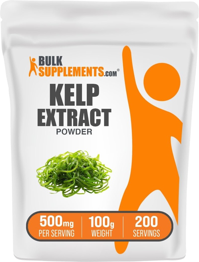 Bulksupplements.com Kelp Extract Powder - Kelp Dodatek, Brown Seaweed Extract, Seaweed Powed - Gluten Free, 500mg na Serving, 100g (3.5 oz) (balení po 1)