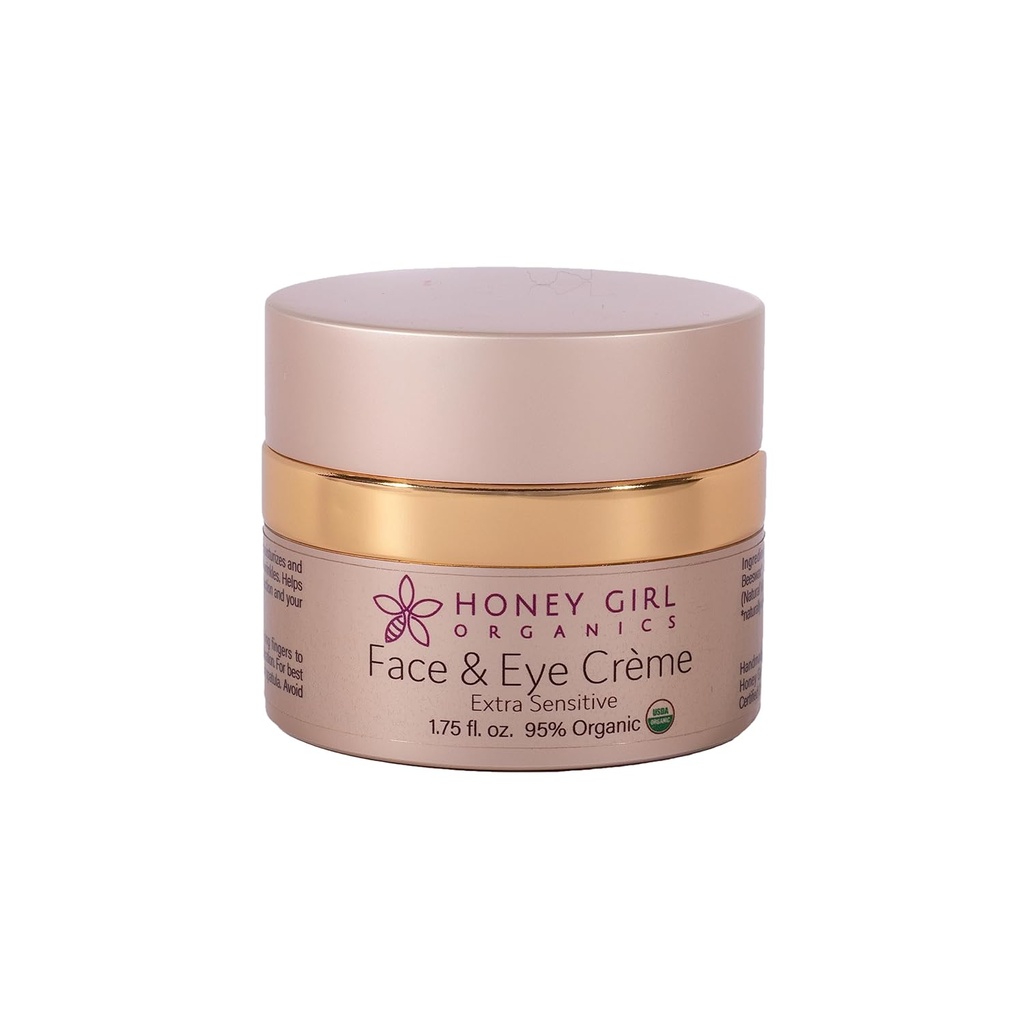 Honey Girl Organics Extra citlivá tvář a oční krém, 1.75 Fluid Ounce