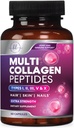Multi kolagen doplněk 2400 mg - Typy I, II, III, V & X Multi kolagen Peptidy pilulky pro ženy a muže, Hydrolyzované kolagen doplňky, vlasy, kůže, hřebík, a společná podpora doplněk, 60 Kapsle
