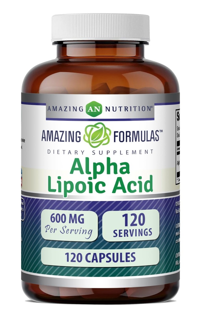 Úžasné Alpha Lipoic Acid 124; 600 Mg Per Serving Dodatek 124; Kapsle 124; Non- GMO Acid 124; Gluten Free Acid 124; Made in USA (Neochucené)