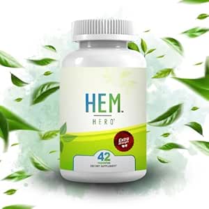 Hem Hero Extra Strength Hemoroid Léčba - Snížit otok, Svědění a podráždění Soothe - 100% přírodní - 42 Vegetariánské kapsle