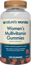 Zázračné dámské multivitaminové žvýkačky, podporuje energii, metabolismus, kosti a imunitní systém zdraví s vitaminy A, C, D, B6, B12, Biotin, kyselina listová, 75 denní zásobování, 150 Počet