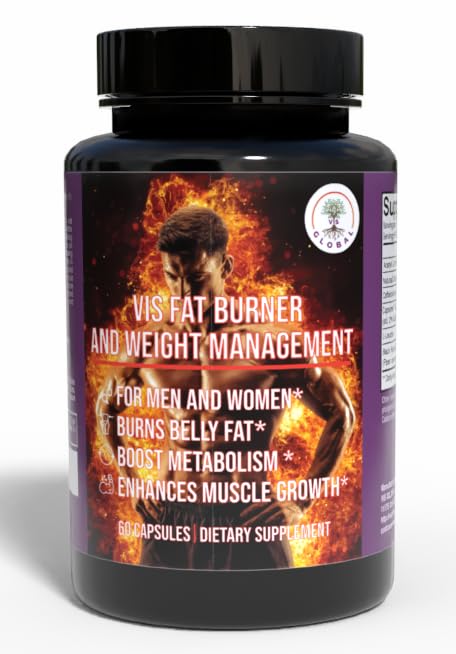 Vis Fat Burner Weight Loss Supplement - Weight Management Fat Burner for Men & Women - Zvyšuje metabolismus, Burns Belly Fat Burner for Women, zlepšuje růst svalů - 60 Kapsle