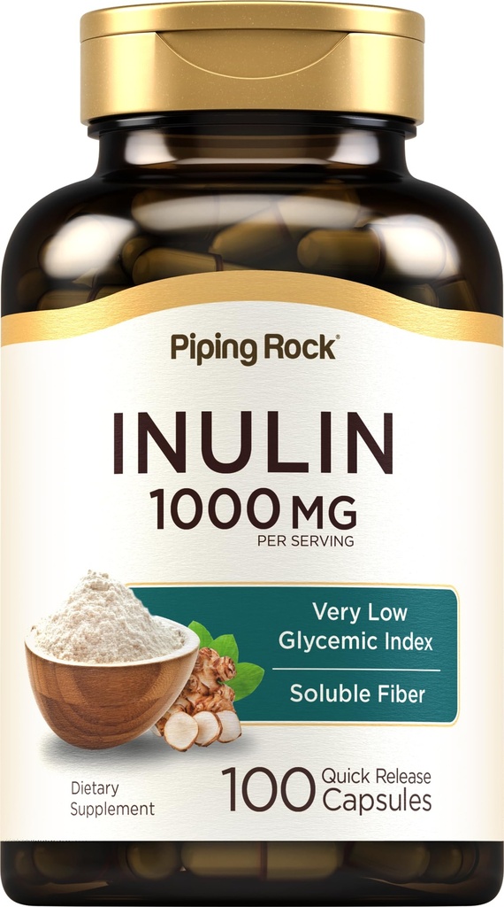 Piping Rock Organic Inulin Kapsle 1000 mg iž
