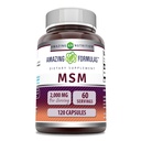 Amazing Applicas MSM (Methylsulfonylmethan) Dodatek 124; 2000 Mg per Serving Applications 124; 120 Kapsle 124; Non- GMO Application 124; Gluten- Free Application 124; Made in USA