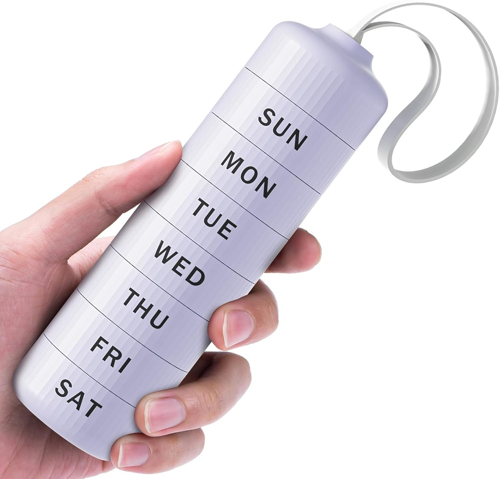 7 Den Pill Organizátor, Cestovní Pill Box s Efforeless Otevření Design, Zoksi Týdenní BPA Free Medicine Organizátor s velkým kontejnerem, Přenosné vodotěsné pouzdro pro vitamín, rybí olej, dodatek