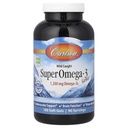 Carlson - Super Omega33 Gems, 1200 mg Omega-3s, Kardiovaskulární podpora, funkce mozku a Vision Health, 180 měkkých gelů