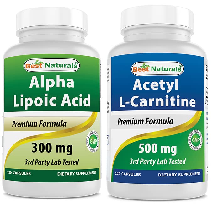Nejlepší Naturals Alpha Lipoic Acid 300 mg & Acetyl L- Carnitin 500 Mg