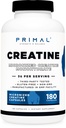Primal Creatin Monohydrát (3.000 Mg, 180 Caps) - Mikronizovaný Creatin dodatek, 750mg per Capsule, Great for Prespine and Recovery - Gluten- Free, Non- GMO