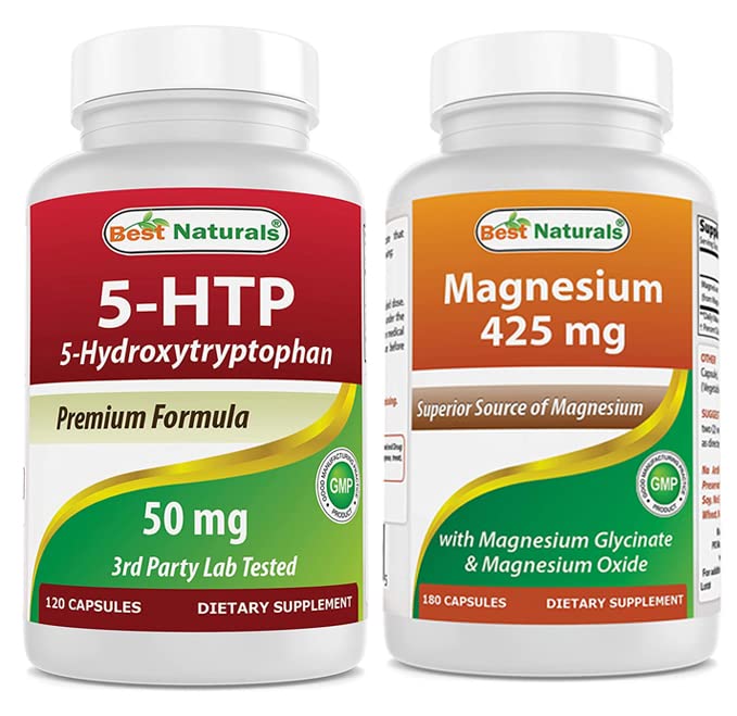 Nejlepší Naturals 5- HTP 50 mg & Magnesium Glycinate 425 mg