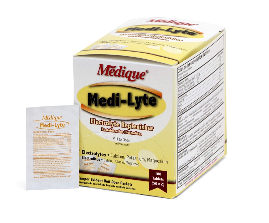 Medique 03033 Medi- Lyte Electrolyte Tablety w / Chlorid draselný pro křeče, 100- Tablety