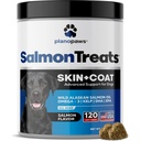 Divoký aljašský losos olej pro psy - Doplněk pro psy - Psí kůže a kabát - Omega 3 Rybí olej pro psy Žvýkačky - 120 Dog Alergy Chews - Dog Shedding dodatek - Dog Vitamíny