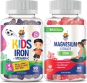 Magnesiové gumy pro dospělé a železné gumy pro děti a dospělé - Železné vitaminy s vitaminem C.