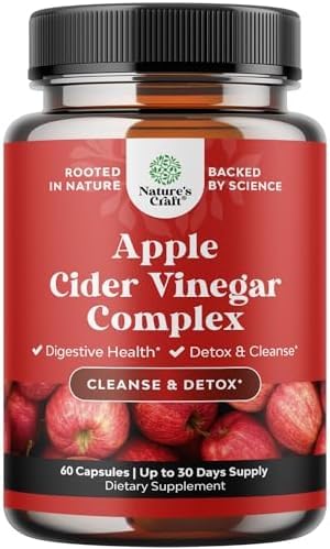 Potenciální Apple Cider Ocet Kapsle - ACV Pills Nutriční doplňky pro trávicí zdraví s přírodním očištění a zmenšení velikosti Formule pro ženy a muže navržené, aby vám pomohl dosáhnout vašeho cíle