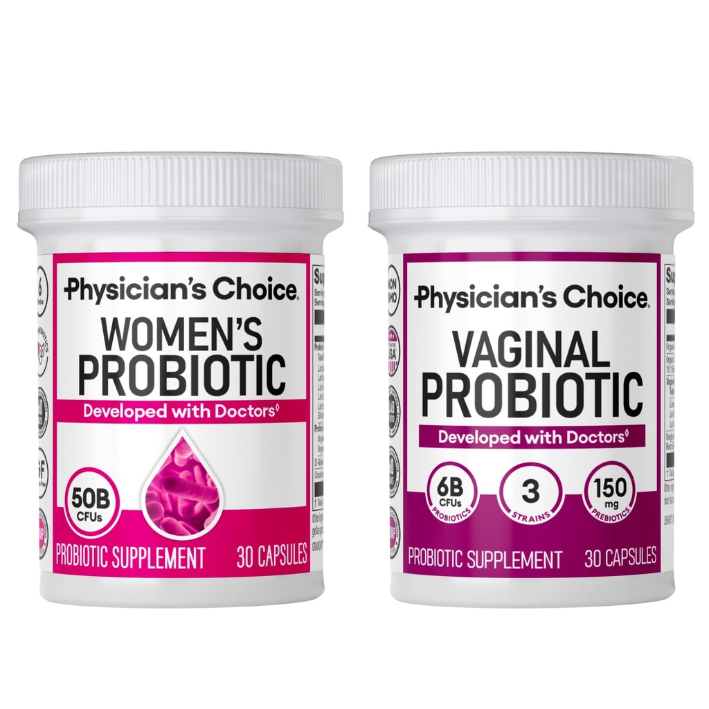 Lékařský choice Feminin Power Duo Bundle - Vaginální Probiotic + Womens Probiotic