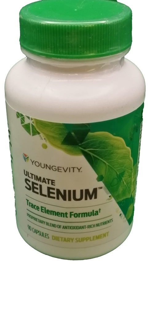 Youngevity Ultimate Selen + Kofaktory - Základní minerální doplněk pro imunitní podporu, antioxidační obrany, funkce štítné žlázy, a buněčné zdraví (I- selenomethionin) - (90 Kapsle)