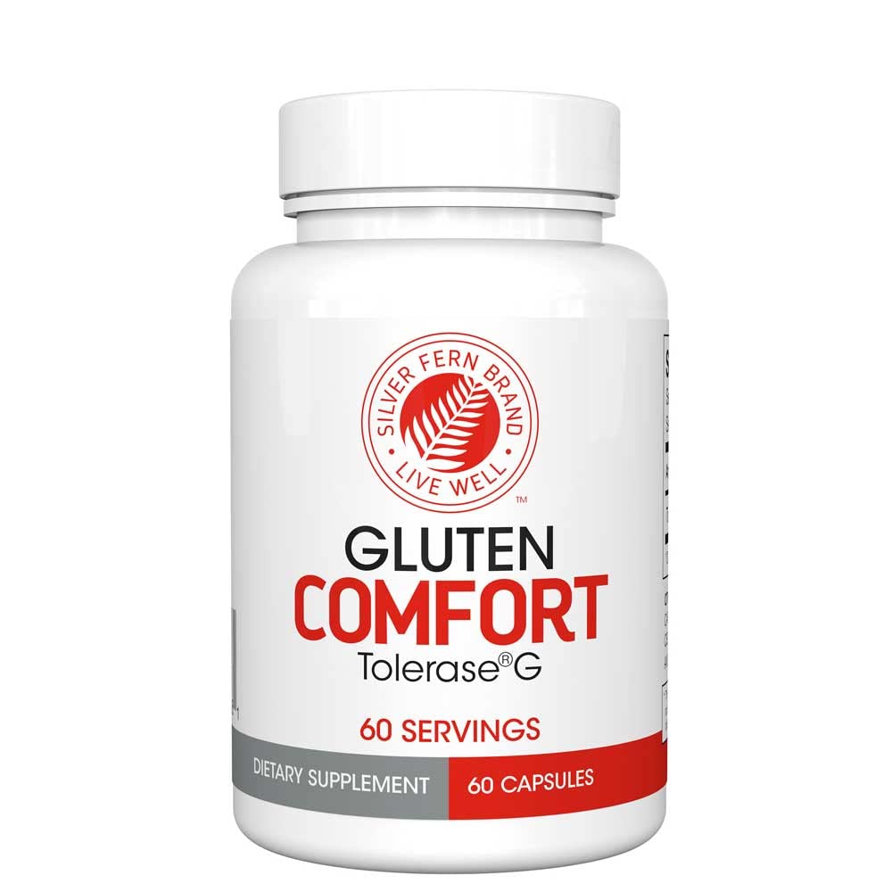 Silver Fern Gluten Comfort s Tolisarem G - 1 Lahvička - 60 Kapsle - Digestivní enzym Vyrobeno speciálně k prolomení a Digest Gluten Protein