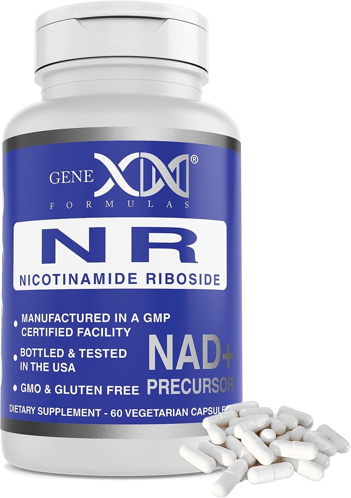 Genex Applicas NR Nikotinamid Riboside 300mg / Serving (60 Kapsle) NAD + Prekurzor pro zdravé stárnutí - GMP- Certified, Non- GMO, Gluten- Free, Vegetarian (1 balení)