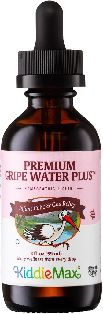 Maxi Health Gripe Voda pro děti - Rychle působící homeopatické Colic klid Baby plynové kapky pro novorozence - Přírodní heřmánek, zázvor, Peppermint & Fennel Baby voda pro škyty (2 fl oz)
