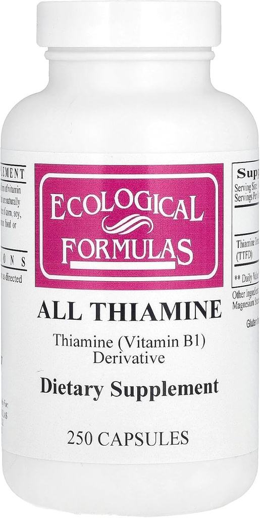 Ekologické parametry Allithiamin Vitamin B1 Kapsle, 50 mg, 250 Počet