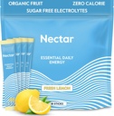 Nektar Energy Booster - Organic Caffeine, B12 & Electrolytes - Sugar Free & Zero Calorie - Zdravá káva, Energy Drink & Soda Alternative - Hydration & Energy dodatek (Lemon 18 Powder Packets)