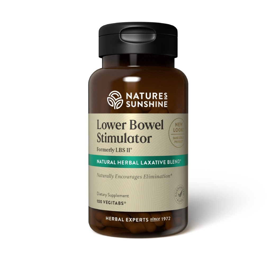 Nature 's Sunshine Lower Bowel Stimulator - Pomáhá zmírnit zácpu - Čistota a detox Váš kolon s přírodními bylinnými ingrediencemi - 25 Služební - 100 Vegitabs