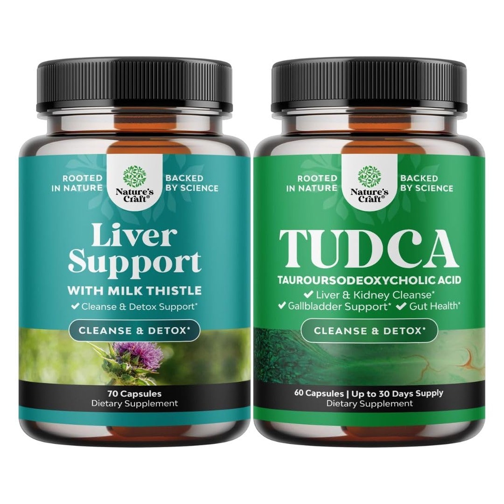 Svazky z čištění jater Detox & opravy Formule a Advanced TUDCA Játra Support Supplementary - s Mléko Thistle Dandelion Kořenová Kurkuma a Artichoke Extract - Extra síla TUDCA 500mg Bile Salts