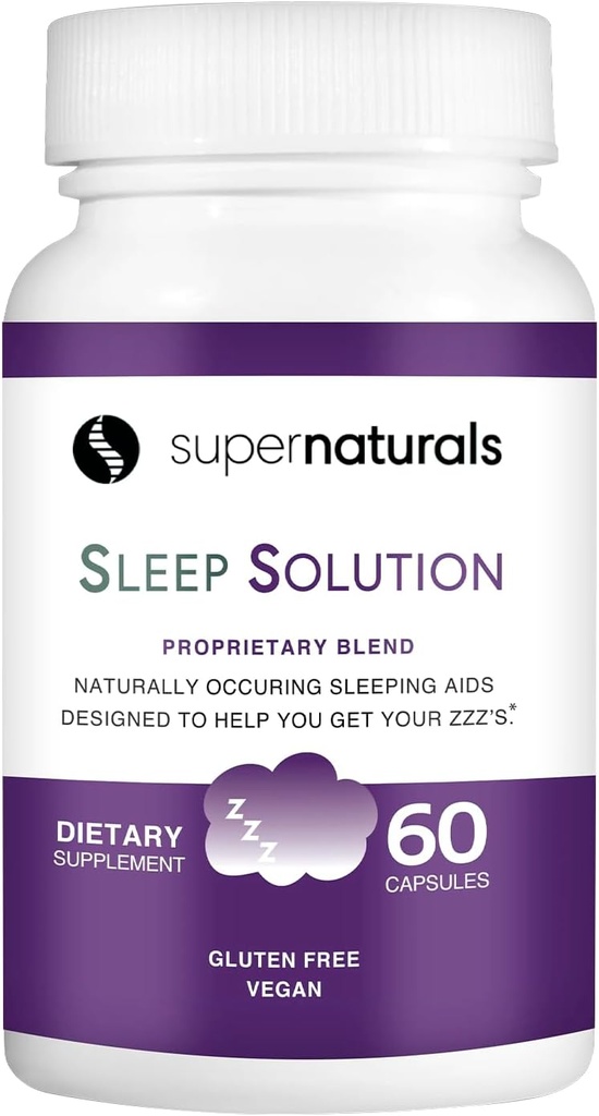 Zdravotní spánkové řešení, Spánkový dodatek pro dospělé, Hořčík a Melatonin pro spánek poskytuje přírodní podporu spánku, Vegan ingredience, gluten- Free Magnesium Spánkový dodatek, 60 Kapsle
