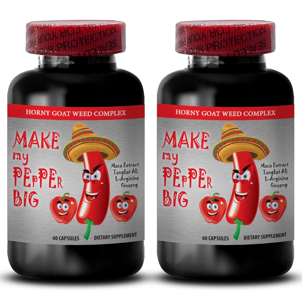 mužské zvýšení pilulky zvětšit velikost - Make MY PEPPER BIG - NATURAL MALE ENLARGMENT, Maca, L-Arginin, Longjack pilulky, mužské vylepšení výkonu, tongkat ali pro muže, mužské libido pilulky, 2 Bot 120 Caps