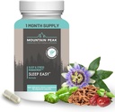 Horské vrcholy Nutriční Sleep Easy - Doplněk pro podporu spánku Podpora Relaxed & Calm Mood - 5-HTP, aminokyseliny, melatonin, a hořčík - hypoalergenní dietní dodatek (60 Kapsle)