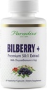 Paradise Bylinky Bilberry s Goji & Chryzanthemum doplňky, Super potent, Ultra čisté, Non-GMO, gluten zdarma, Vegan, 60 Vegetariánské kapsle