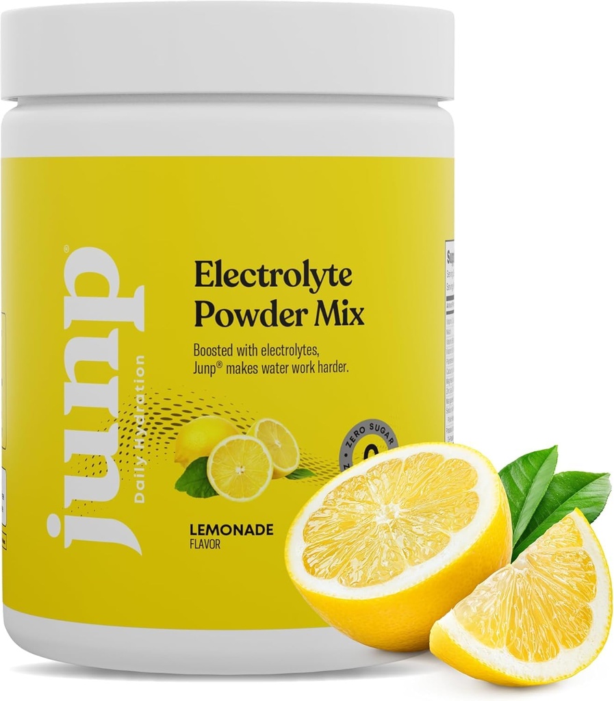 JUNP Electrolytes Powder No Sugar No Carbs - Lemonade Keto Electrolyte Drink Mix - Draslík & Salt Hydration Powder Electrolytes - Nula Calorie Sugar Free Electrolyte Powder, Kosher, 90 Servings