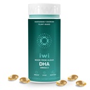 Iwi DHA Omega-3, 60 Softgels (30 Služeb), Plant- based Algae Omega 3, Mozek, Eye & Nervový systém podpora Dietní dodatek, Krill & Fish Oil Alternative, No Fish Aftache