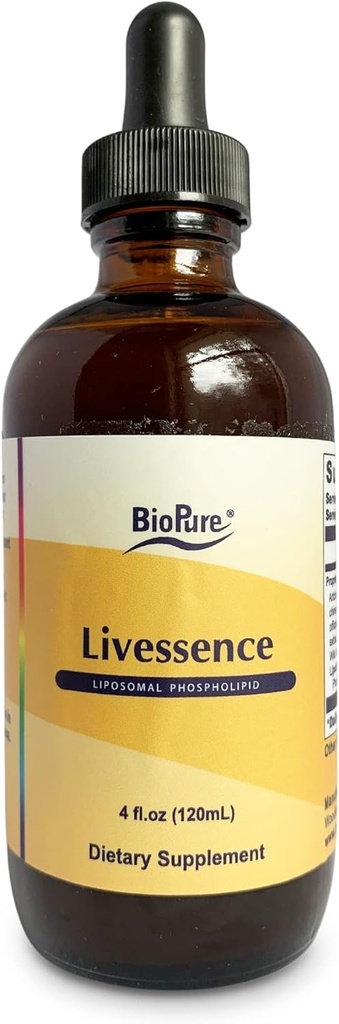 Bio Pure Livecence Bylinná tinktura - Potenciální směs 6 Botanické Extrakty & Liposomes na podporu jater, žlučník, Hormon & Mikrobiome Balance, Detox, Gut Health, a Celkově Wellness - 4 fl oz