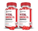 Odůvodněné laboratoře (2 balení Vital Grow XL Performance Gummies 1000MG Advanced Formule s ACV Pomegranate Beet Juice Powder B12 Vegan Non GMO 120 Gummys