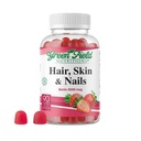 Greenfield Nutritions - Halal Biotin Gummies Vitamin pro vlasy, kůže a nehty, Podporuje metabolismus tuku, růst vlasů, Silné nehty a čistou pleť, želatina zdarma, Non- GMO, a gluten zdarma - 90 Gumy