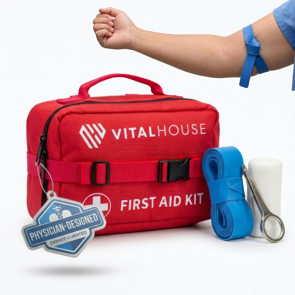 346 Kousek první pomoc Kit přežití - Profesionální vodotěsné Trauma lékařské Kit pro stav nouze, Ideální pro domov, kancelář, auto, cestování, venkovní, kempování, turistika - Přenosné nouzové dodávky Bag
