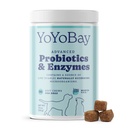 Probiotika pro psy, psí probiotika a trávicí enzymy, Pre & Probiotika nad 1 bilion CFU, pro Gut zdraví a stravitelné zdraví, kvasinková rovnováha, imunitní podpora, 90 měkkých žvýkaček