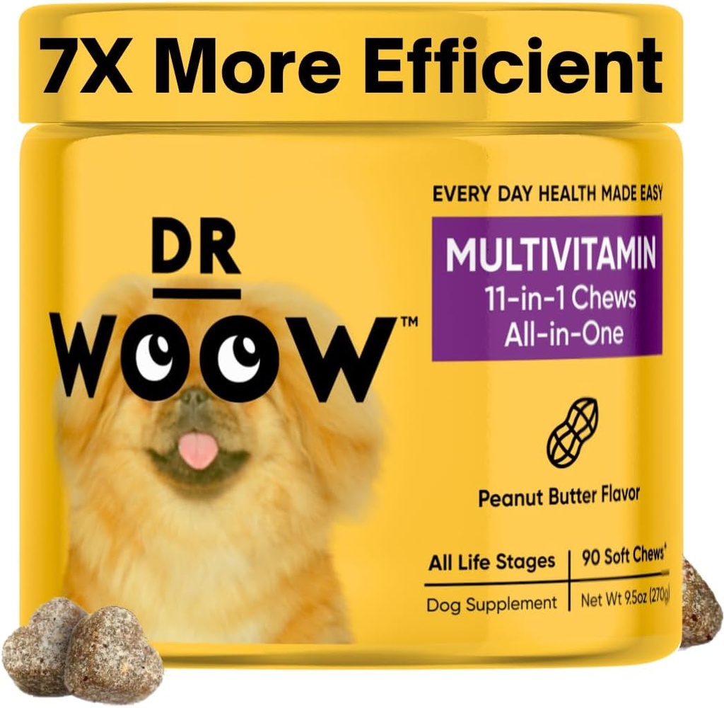 Multivitamíny pro psy - Každý den vitamíny pro psy Psí 124; Gut imunitní zdraví, Společné srdce Oko Podpora CZ124; Dog doplňky Glucosamine Chondroitin, Digestion Probiotika, Omega 3 Rybí olej CZ124; 90 Ct