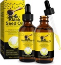 Black Seed Oil 2PACK, 100% čistý černý semínka olej studená lisovaný nerafinovaný, bohatý na vitamín D3, K2 & E, Black Seed Oil Supplemente Drop pro imunitní podporu, Non- GMO (2x60ml)
