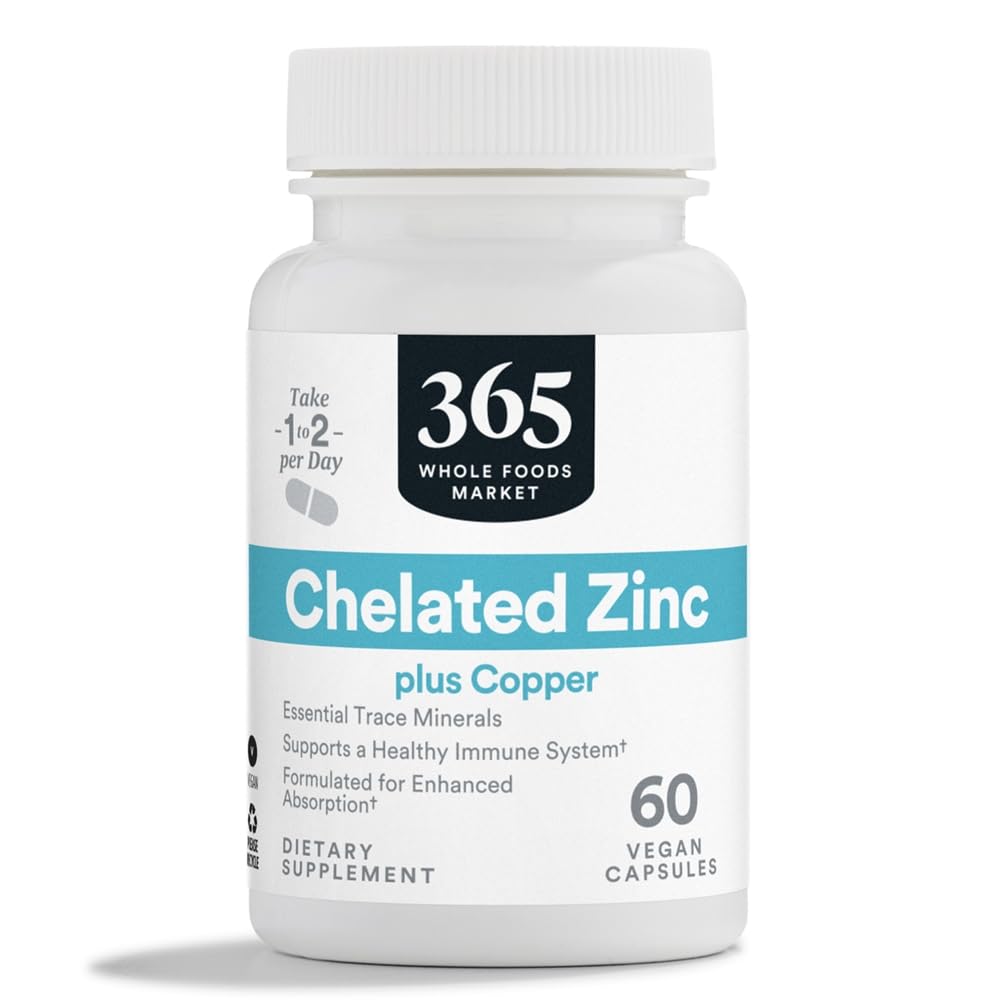 365 by Whole Foods Market, Chelated Zinek, 60 CT