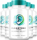 NutraRize (5 Pack) ClearTone Tinnitus, Clear Tone pilulky pro sluch, ClearTone pilulky dodatek pro celkové zdraví sluchu, Oficiální zvukové podpůrné kapsle, ClearTones Review (300 Kapsle)