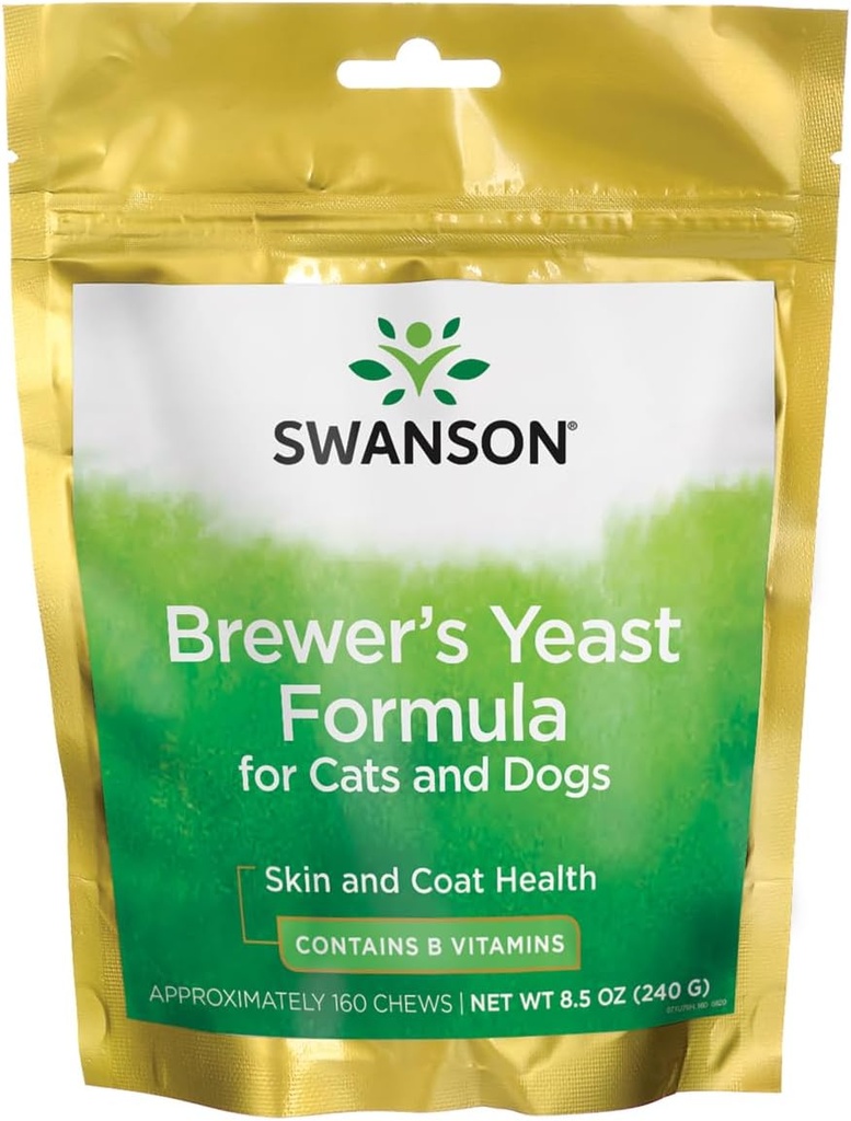 Swanson Brewer 's Yeast Formule pro kočky a psy 160 Žvýkačky