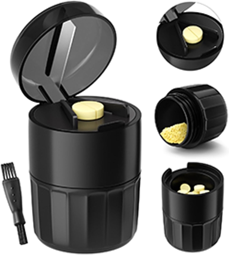 Pill Crusher Pill Grinder Pill Cutter se skladovací krabičkou na drtiče pro zvířata v zájmovém chovu