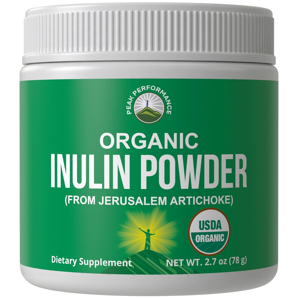 Organic Inulin Powder Natural Prebiotic Fiber for Gut Health. USDA Organic Raw Plant Based Vegan Prebiotics FOS dodatek z Jeruzaléma Artichice. HSA + FSA Způsobilé pouze vitaminy Seznam schválených