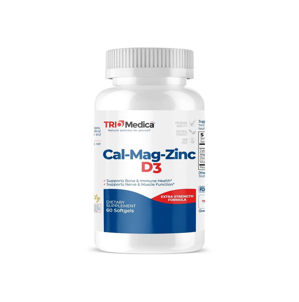 Cal- Mag- zink D3 doplněk stravy (vápník hořčík zinek a vitamin D3) 124; imunitní, Kosti & zuby podpora 124; Non- GMO 124; Vegan current 124; Gluten zdarma 124; mlékárenské zdarma 124; Kosher Curbell 124; 60 Softgels Curbels 124; (60 Počet (balení po 1))